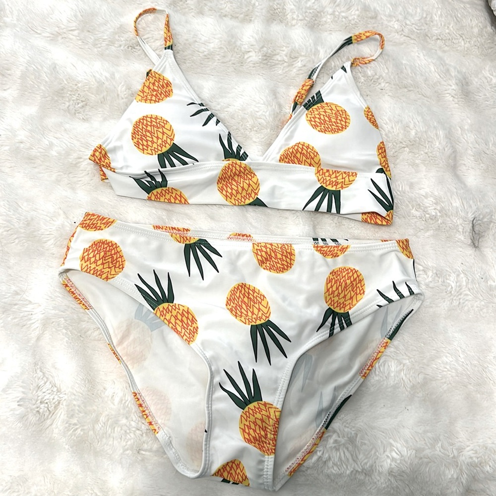 Size Large - pineapple bikini